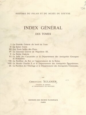 cover image of Histoire du Palais et du Musée du Louvre (10)